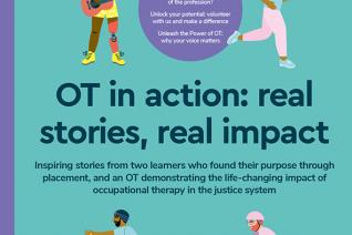 Front Cover of February OT News 2025, headline reads: OT in action: real stories, real impact