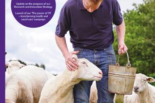 farmer stroking sheeps head