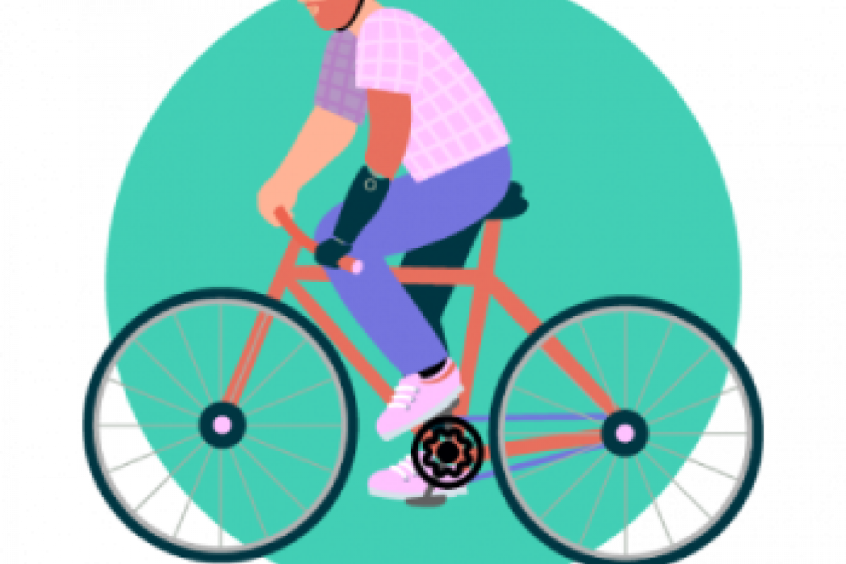 Man riding bicycle Man riding bicycle